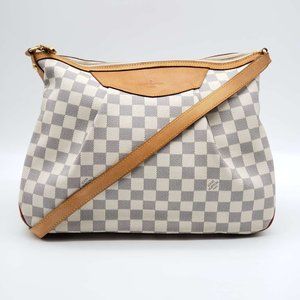 Louis Vuitton Siracusa MM Damier Azur Shoulder Bag
